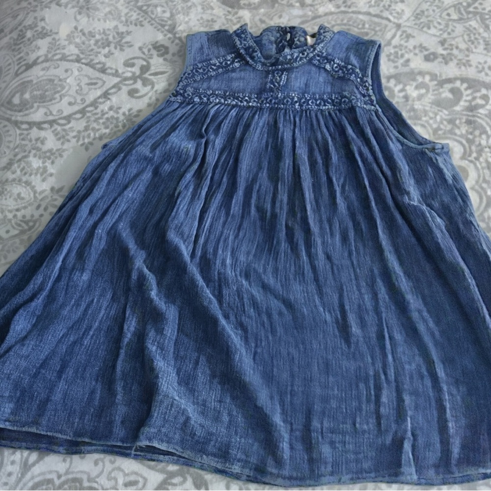 💙✨ Women’s Boho Chambray Blouse / Tunic Top ✨💙